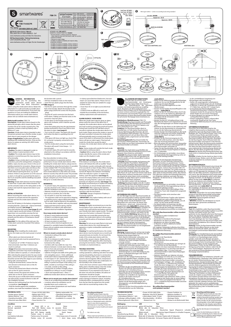 Page 1 de la notice Manuel utilisateur Smartwares FSM-17400