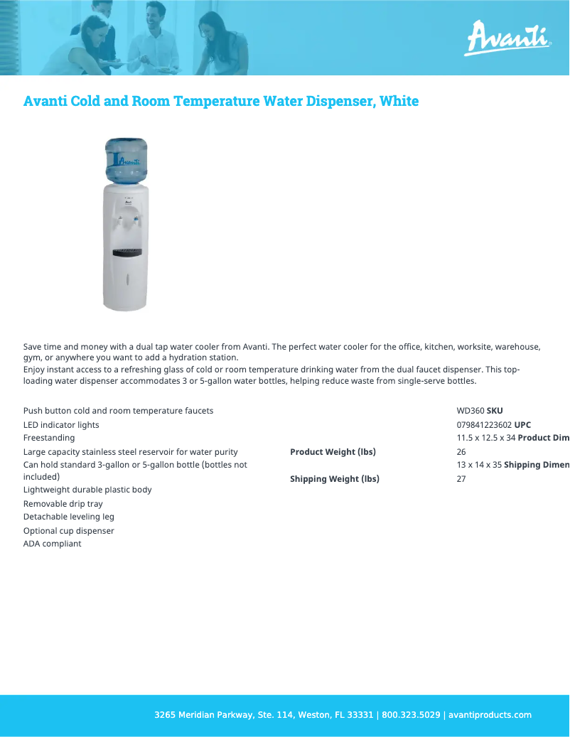 Image de la première page du manuel de l'appareil WD360