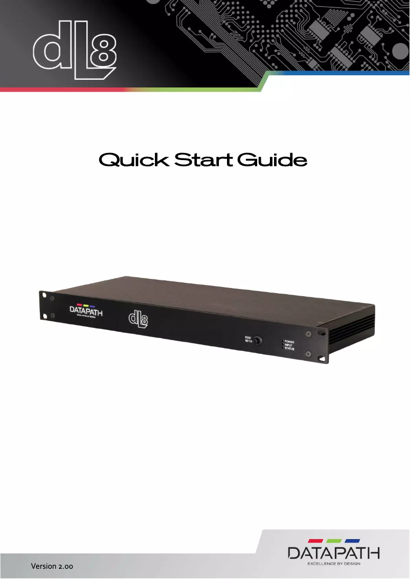 Page 1 de la notice Manuel utilisateur Datapath dL8