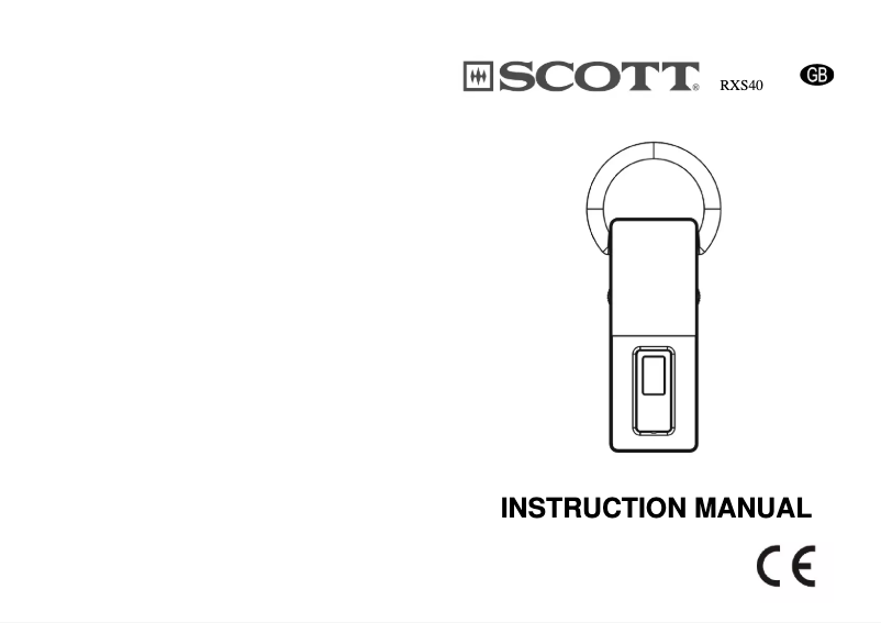 Page 1 de la notice Manuel utilisateur Scott RXS 40