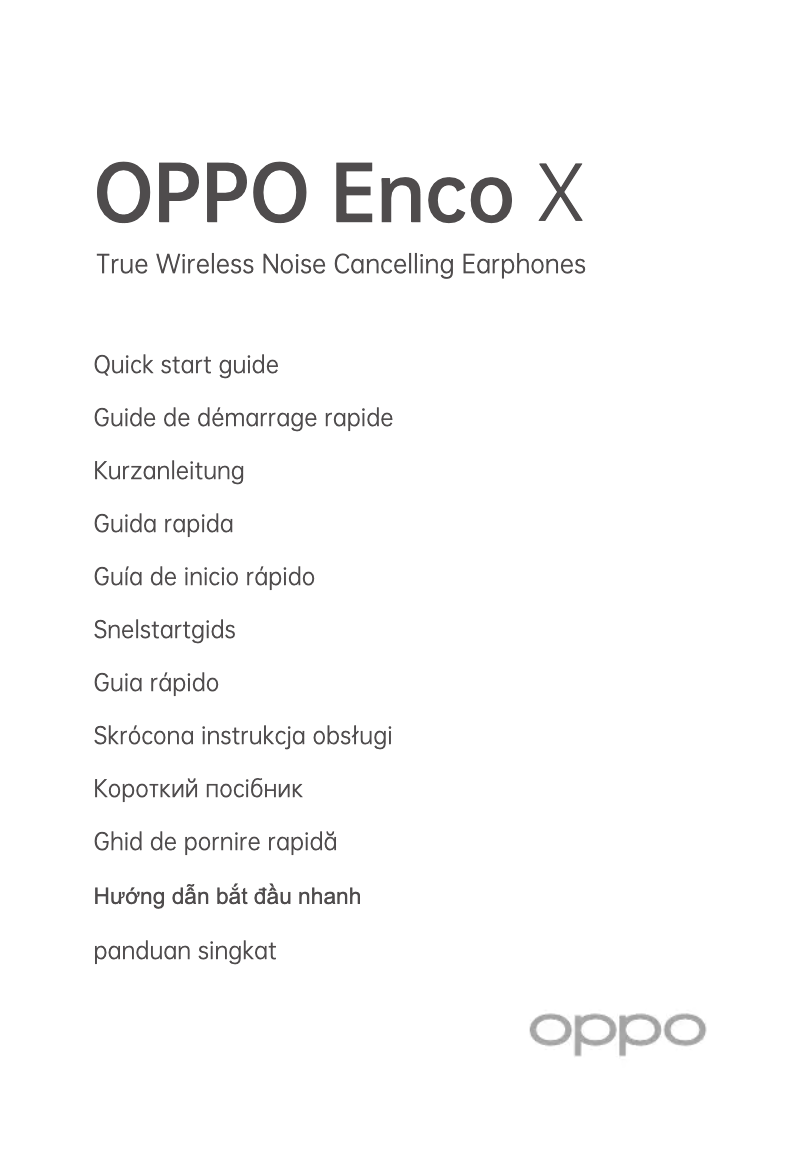 Page 1 de la notice Manuel utilisateur Oppo Enco X