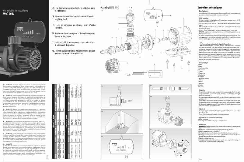Page 1 de la notice Manuel utilisateur Ferplast Seltz D Dc