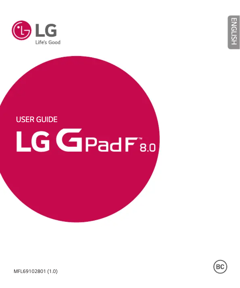 Page n°1 - Manuel utilisateur LG AK495 tablet