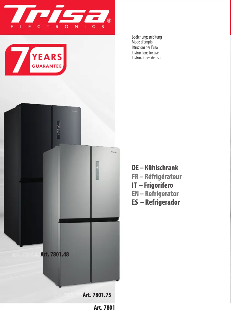 Page 1 de la notice Manuel utilisateur Trisa 7801