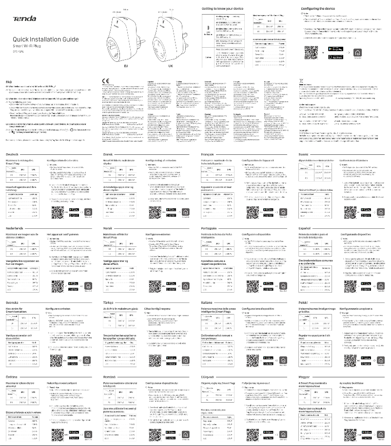 Page n°1 - Manuel utilisateur Tenda SP6
