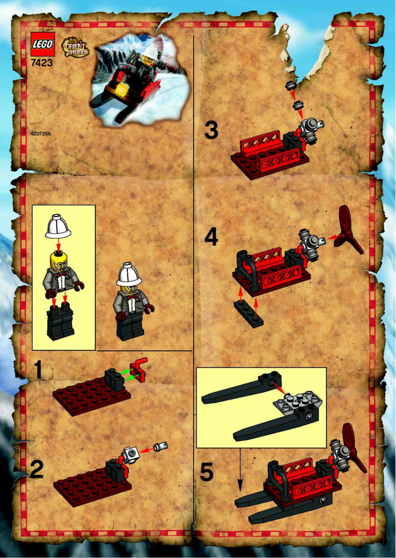 Page n°1 - Manuel utilisateur Lego Adventurers 7423