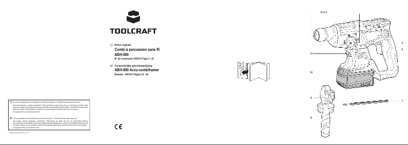 Page 1 de la notice Manuel utilisateur Toolcraft ABH-800