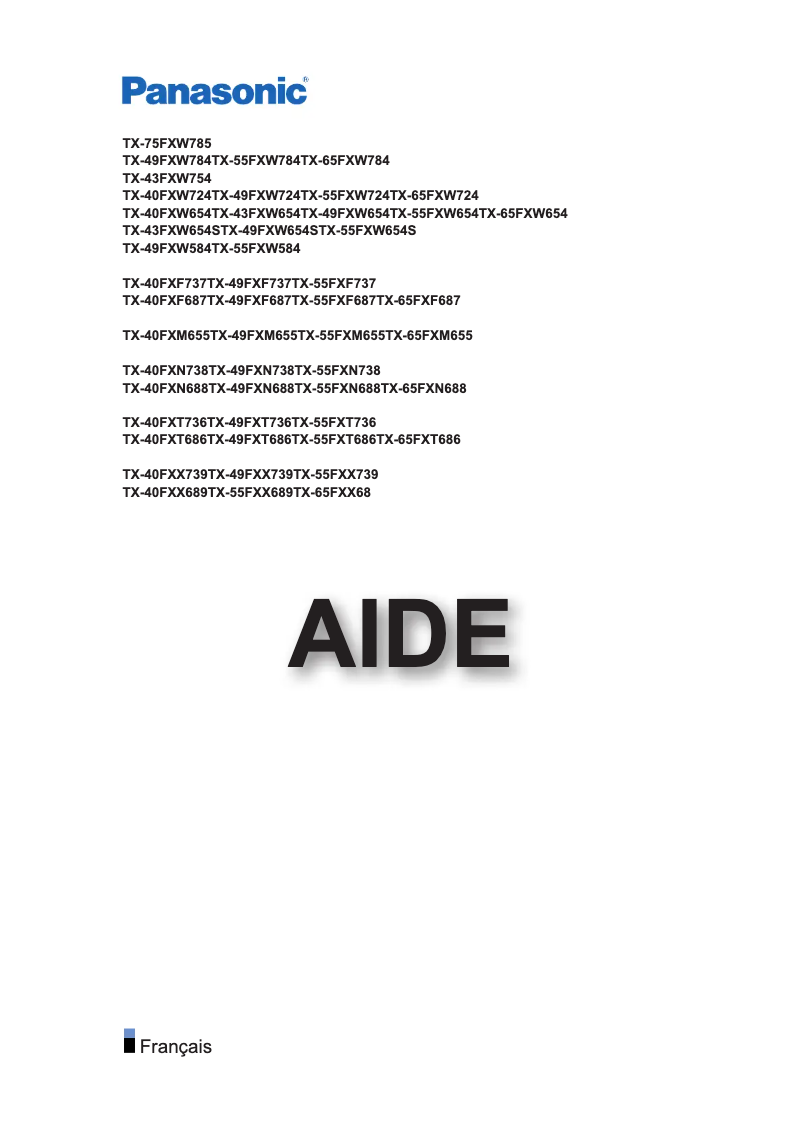 Page 1 de la notice Manuel utilisateur Panasonic TX-65FXW654