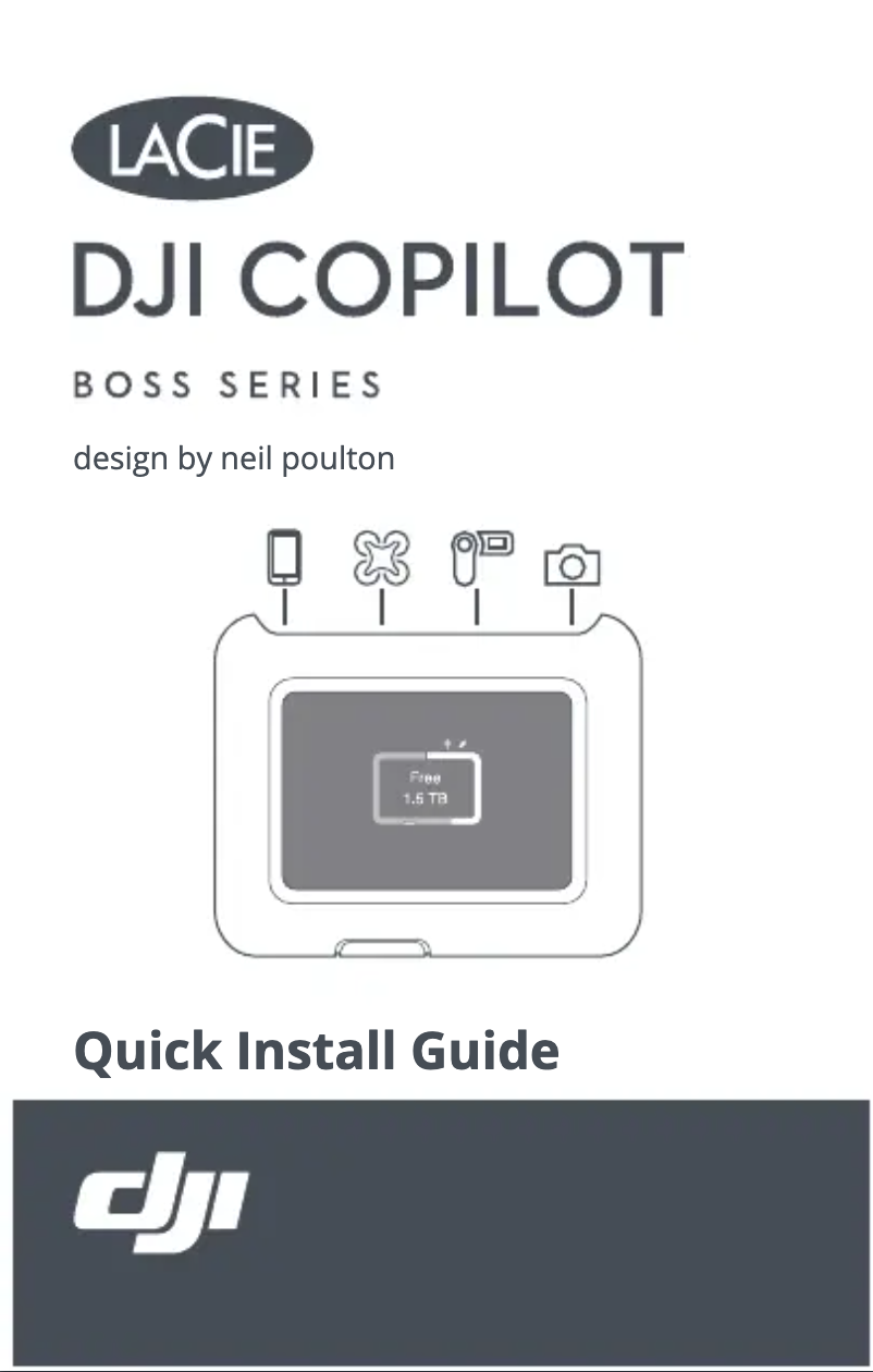 Página 1 del manual Guía de instalación LaCie DJI Copilot
