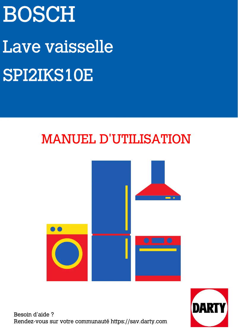 Page 1 de la notice Manuel utilisateur Bosch SPI2IKS10E