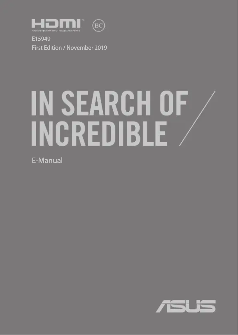 Page n°1 - Manuel utilisateur Asus Expertbook B9450FA