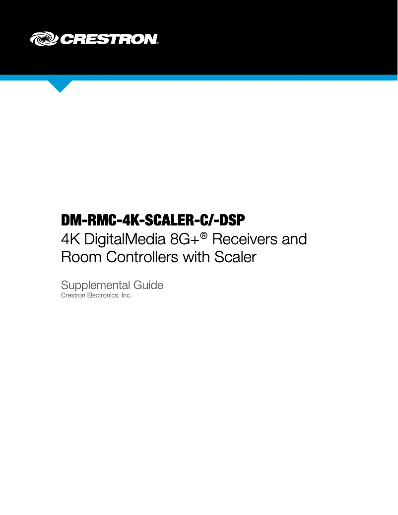 Page 1 de la notice Manuel utilisateur Crestron DM-RMC-4K-SCALER-C-DSP