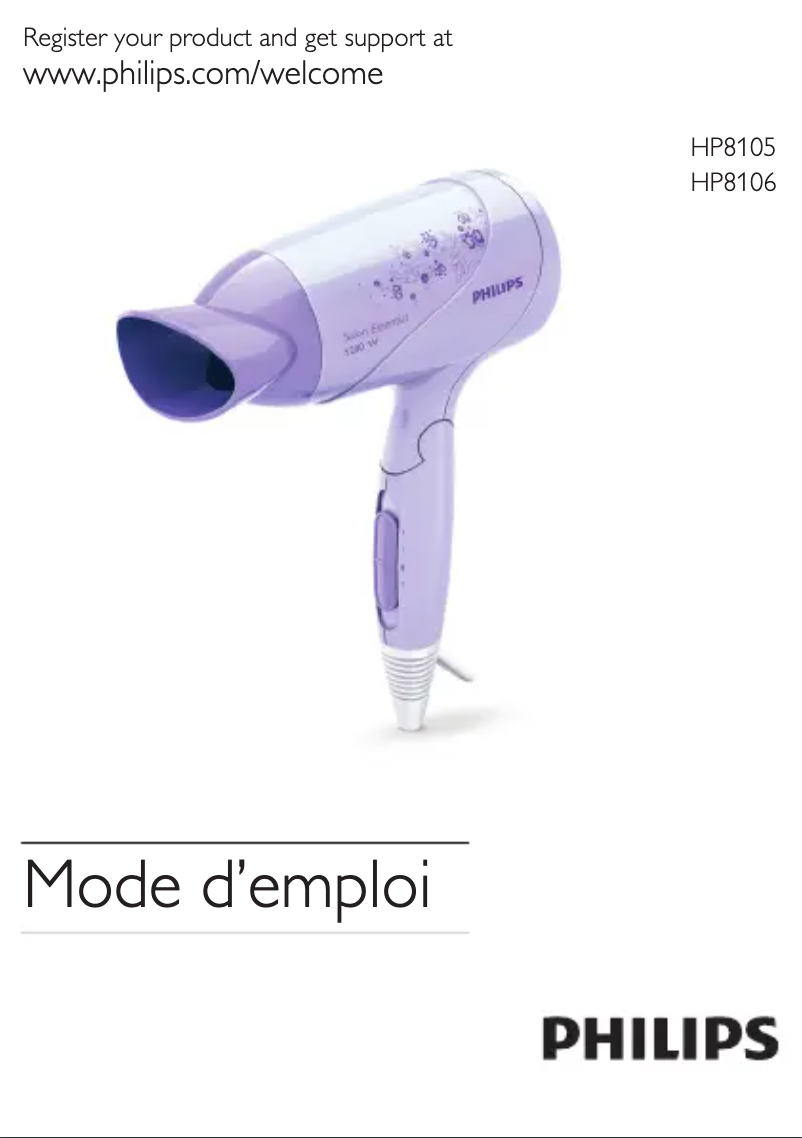 Imagen de la primera página del manual del dispositivo HP8105