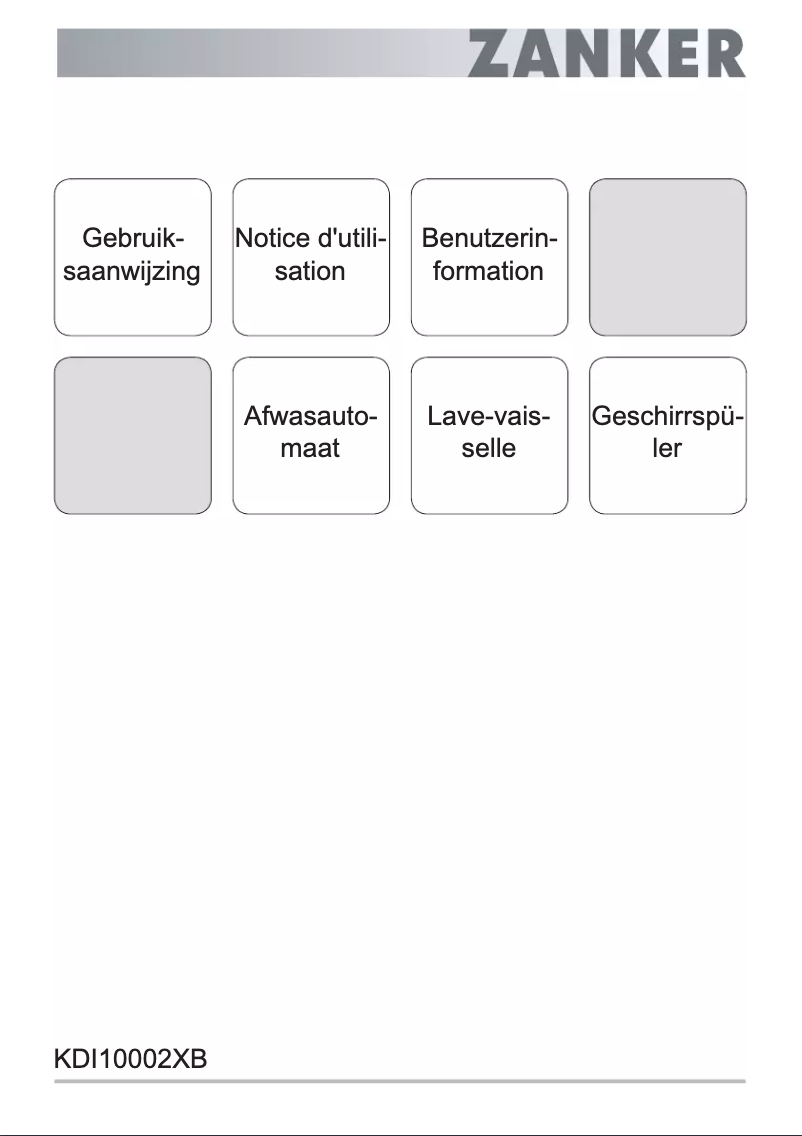 Page n°1 - Manuel utilisateur Zanker KDI10002XB
