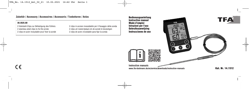 Page 1 of the manual User Manual TFA 14.1512