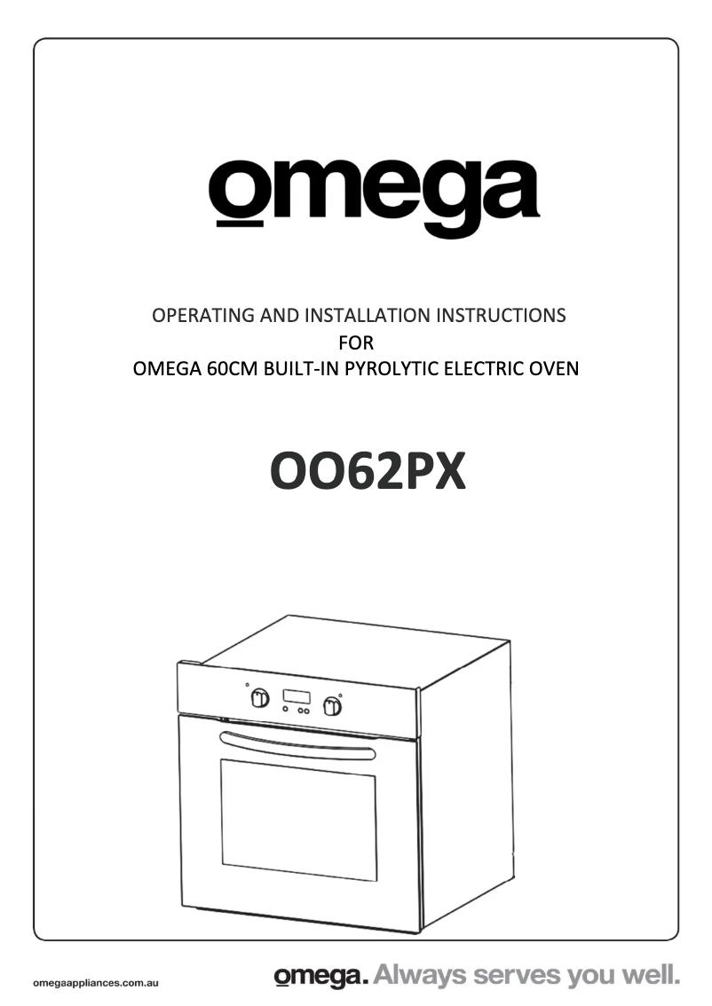Page n°1 - Manuel utilisateur Omega OO62PX