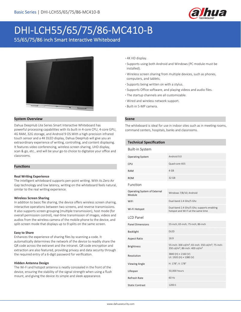 Imagen de la primera página del manual del dispositivo LCH55-MC410-B