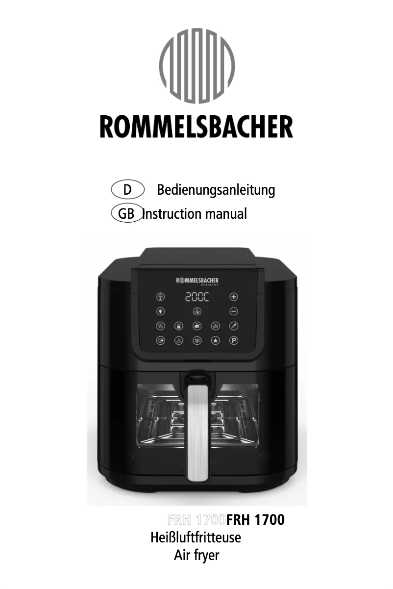 Página 1 del manual Manual de usuario Rommelsbacher FRH 1700