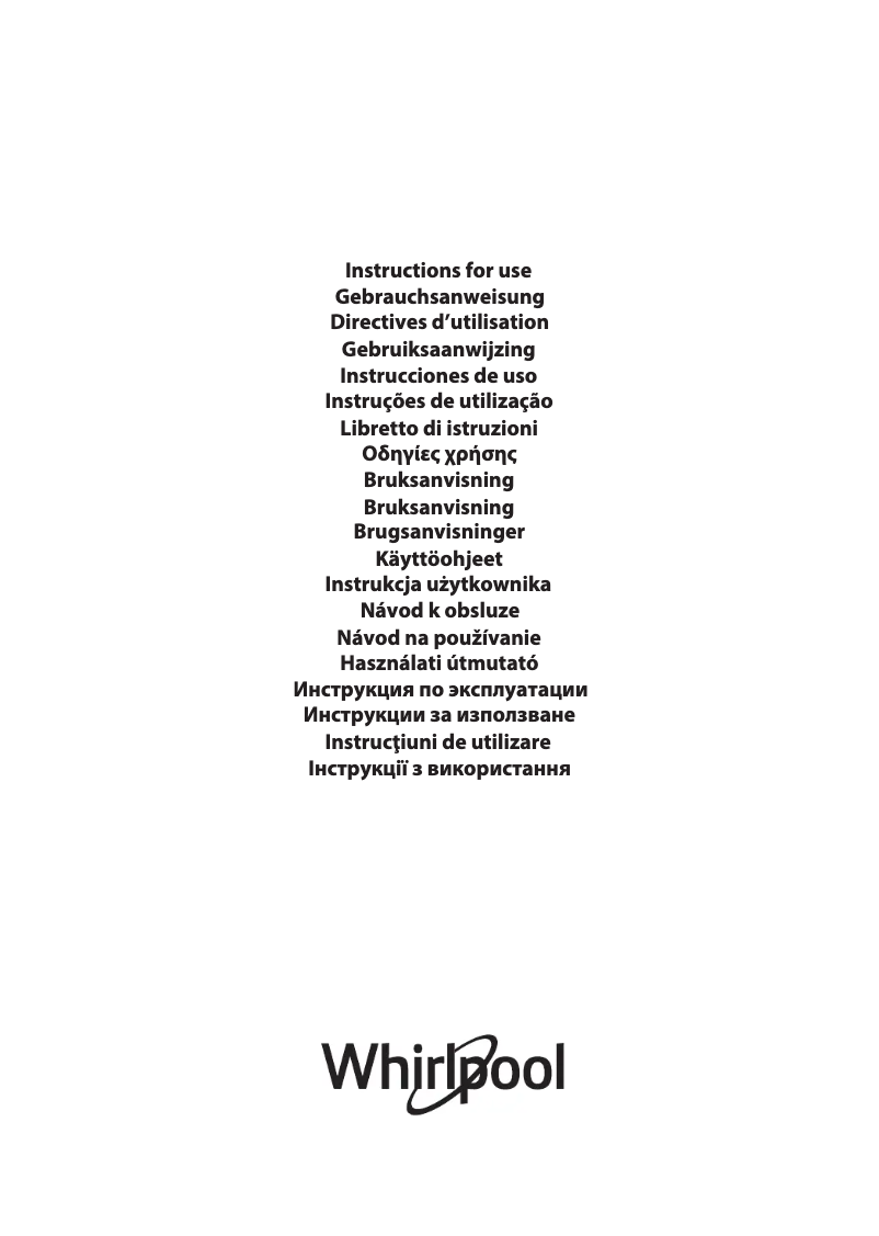 Page 1 de la notice Manuel utilisateur Whirlpool SPIW409/2