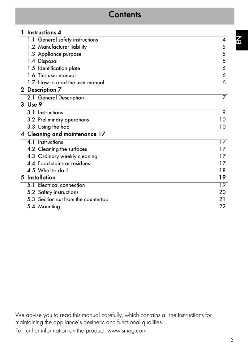 Page n°1 - Manuel utilisateur Smeg SI564DUK