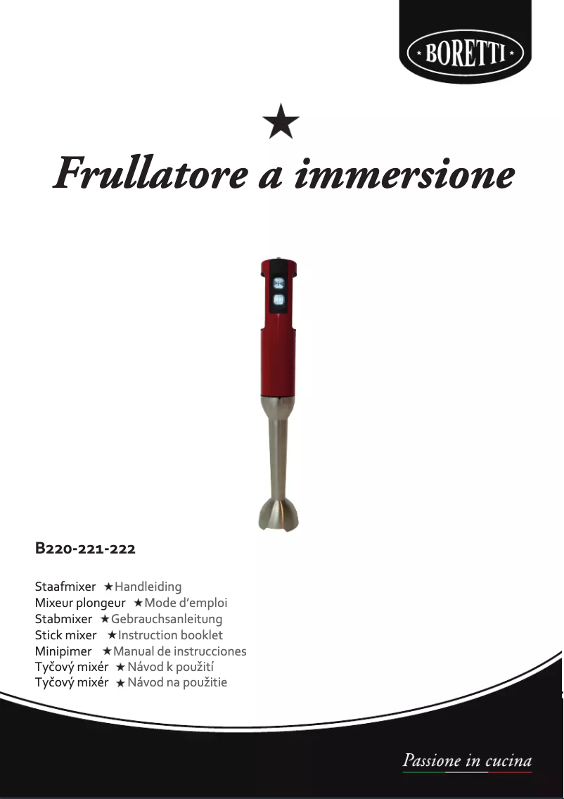 Page 1 de la notice Manuel utilisateur Boretti B220