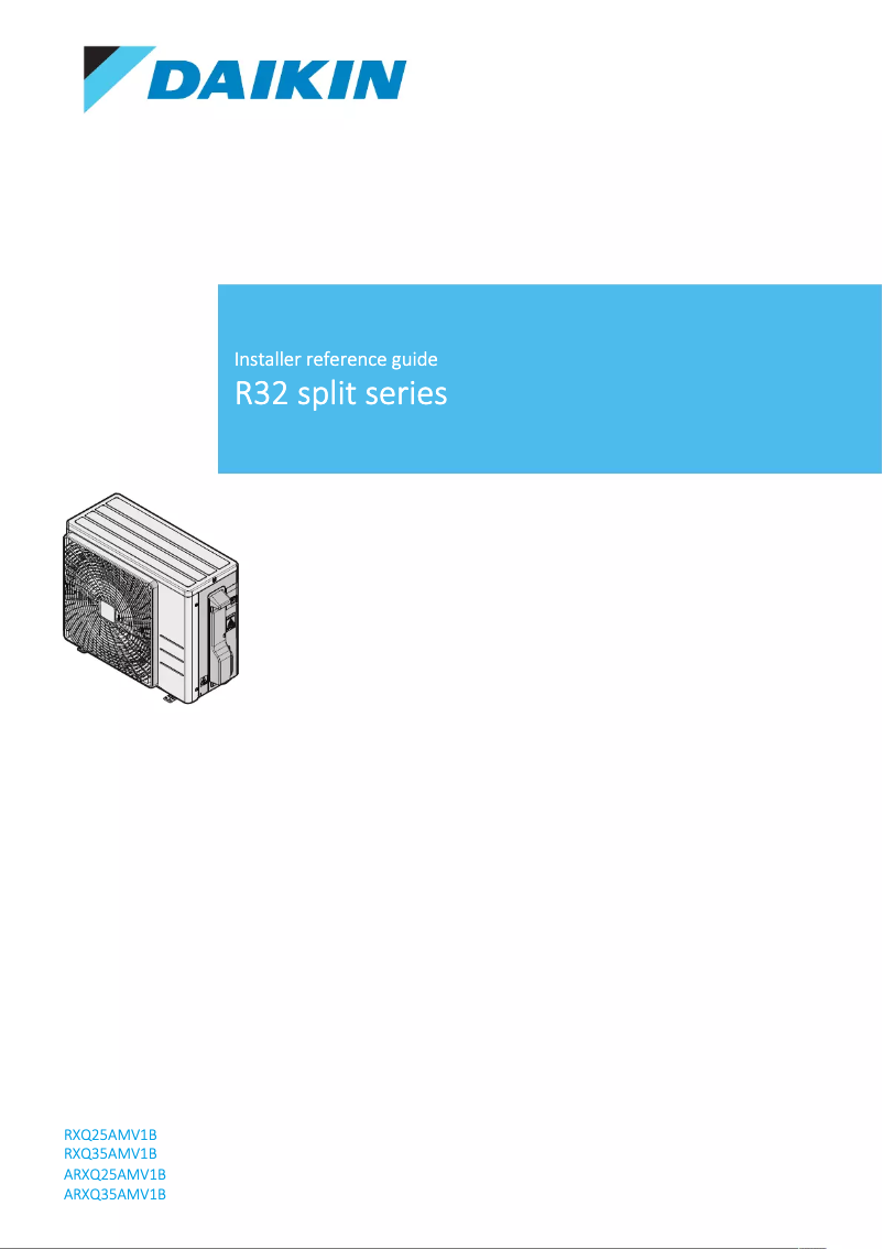 Page 1 de la notice Manuel utilisateur Daikin ARXQ25AMV1B
