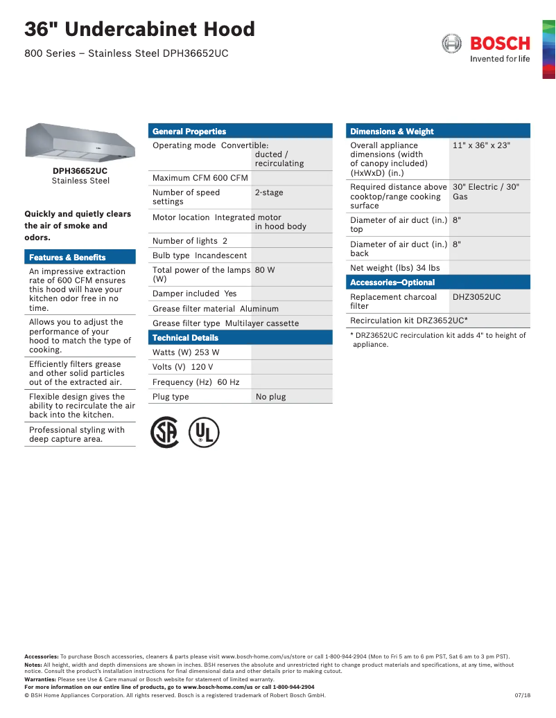 Imagen de la primera página del manual del dispositivo DPH36652UC