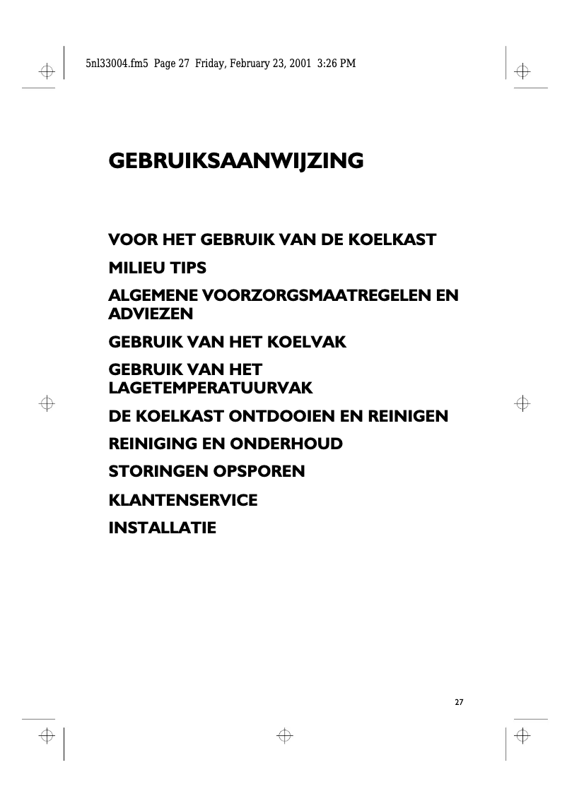 Page 1 of the manual User Manual Ignis ARL 352 g e