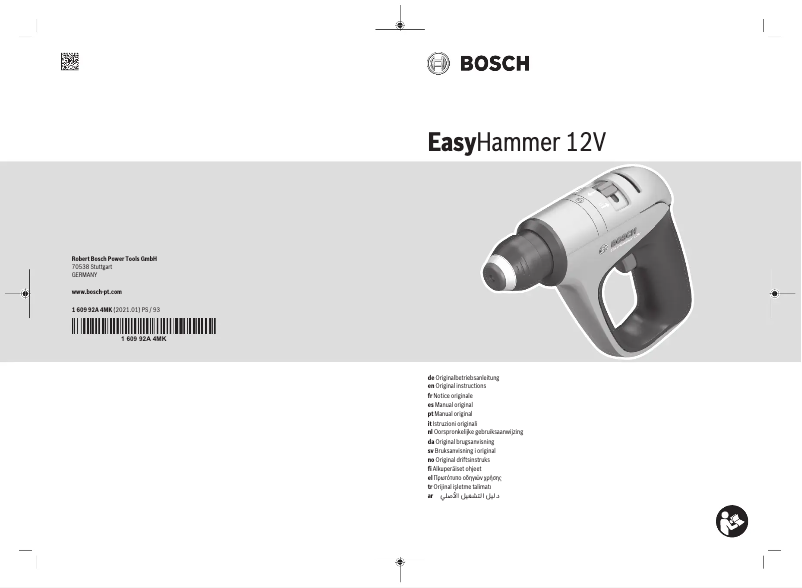 Page 1 de la notice Manuel utilisateur Bosch EasyHammer 12V