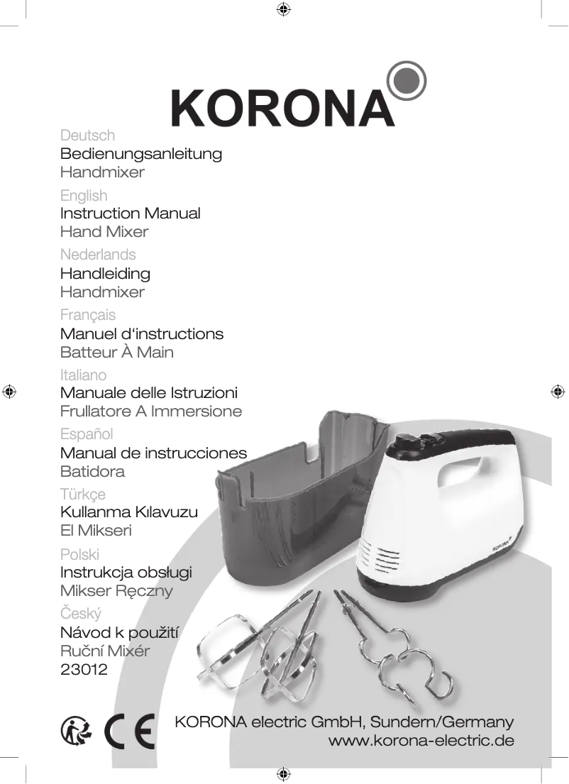 Image de la première page du manuel de l'appareil 23012