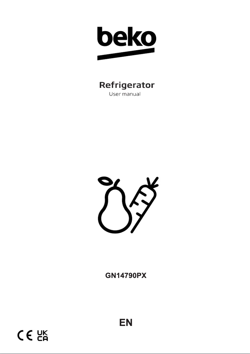 Page 1 de la notice Manuel utilisateur Beko GN14790PX