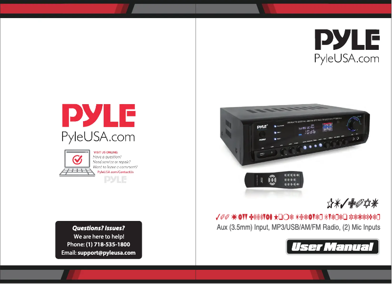 Page n°1 - Manuel utilisateur Pyle PT390AU