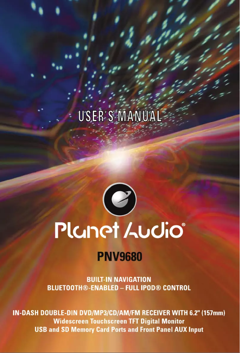 Page 1 de la notice Manuel utilisateur Planet Audio PNV9680