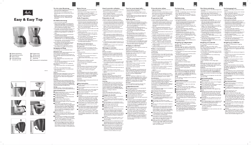 Image de la première page du manuel de l'appareil Easy