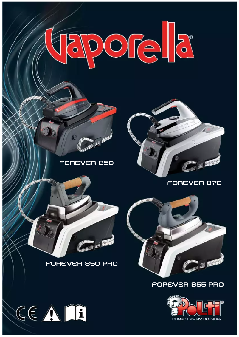Page 1 de la notice Manuel utilisateur Polti Vaporella Forever 855 PRO