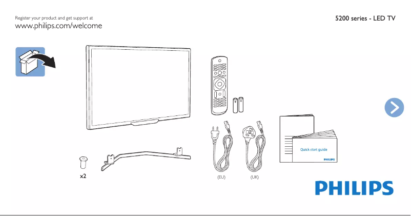 Página 1 del manual Guía de inicio rápido Philips 24PHT5219