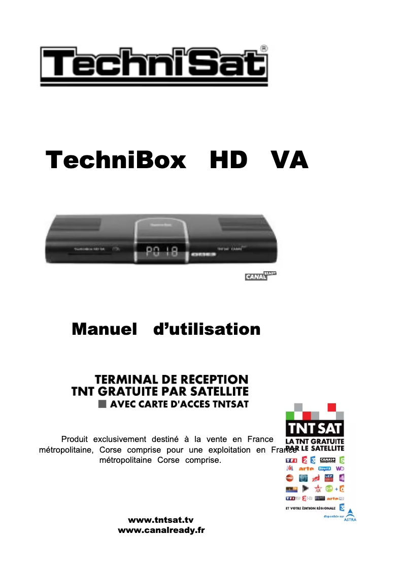 Page 1 de la notice Manuel utilisateur TechniSat Technibox HD VA
