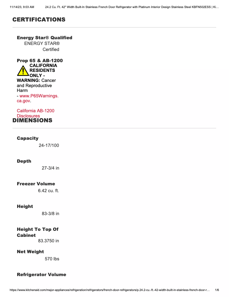 Image de la première page du manuel de l'appareil KBFN502ESS