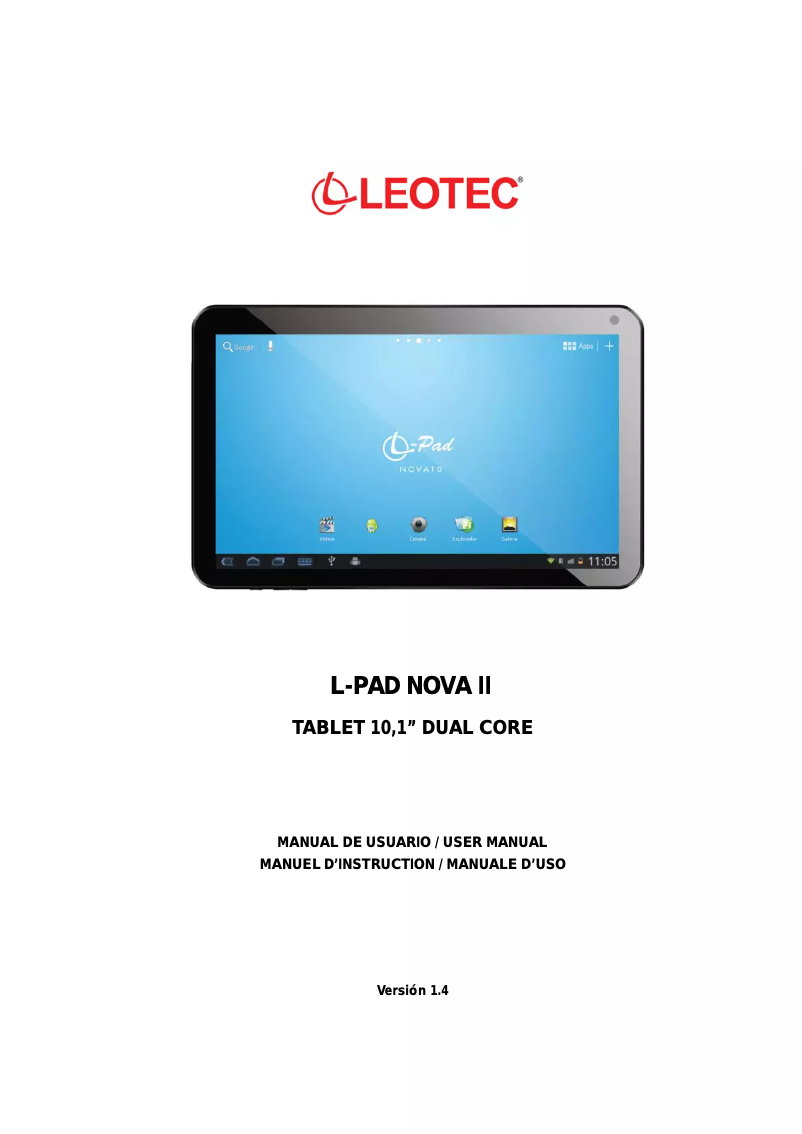Image de la première page du manuel de l'appareil L-Pad NOVA II 10