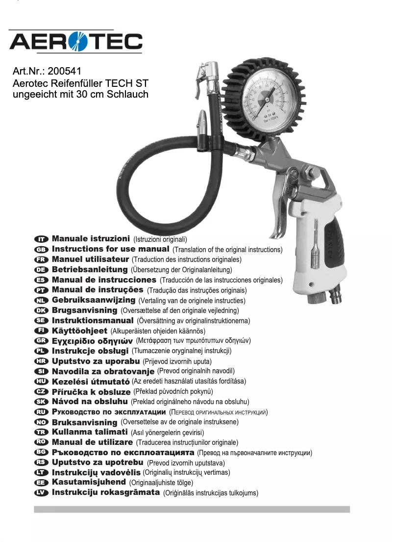 Image de la première page du manuel de l'appareil TECH ST