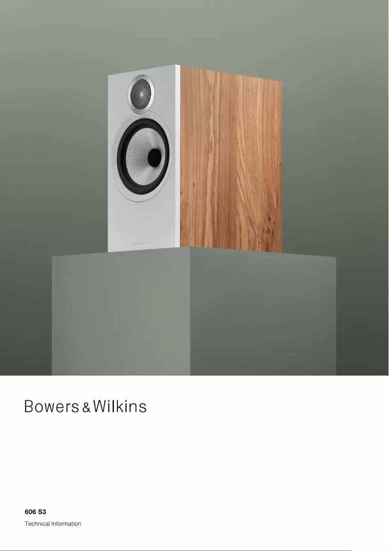 Página 1 del manual Ficha técnica Bowers & Wilkins 606 S3