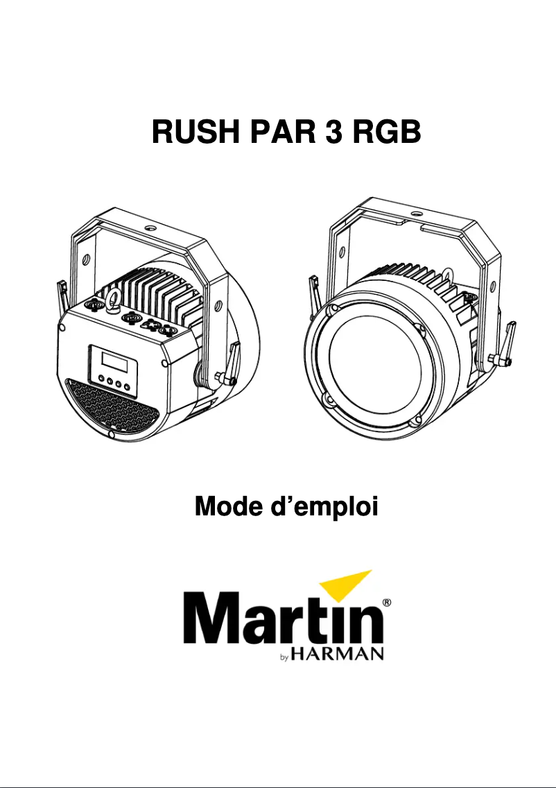 Page 1 de la notice Manuel utilisateur Martin RUSH PAR 3 RGB