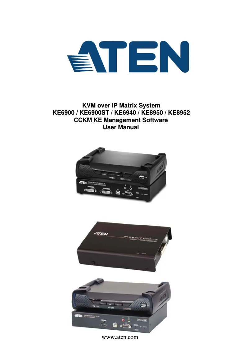 Page n°1 - Manuel utilisateur ATen KE8950T