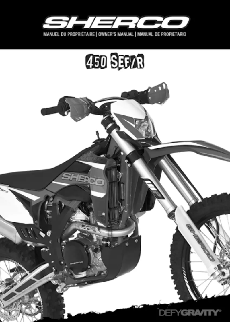 Page 1 de la notice Manuel utilisateur Sherco 450 SEF-R (2016)
