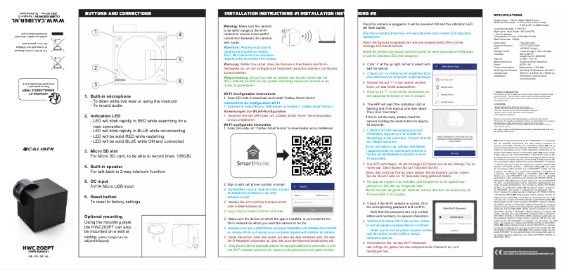 Page 1 de la notice Manuel utilisateur Caliber HWC202PT