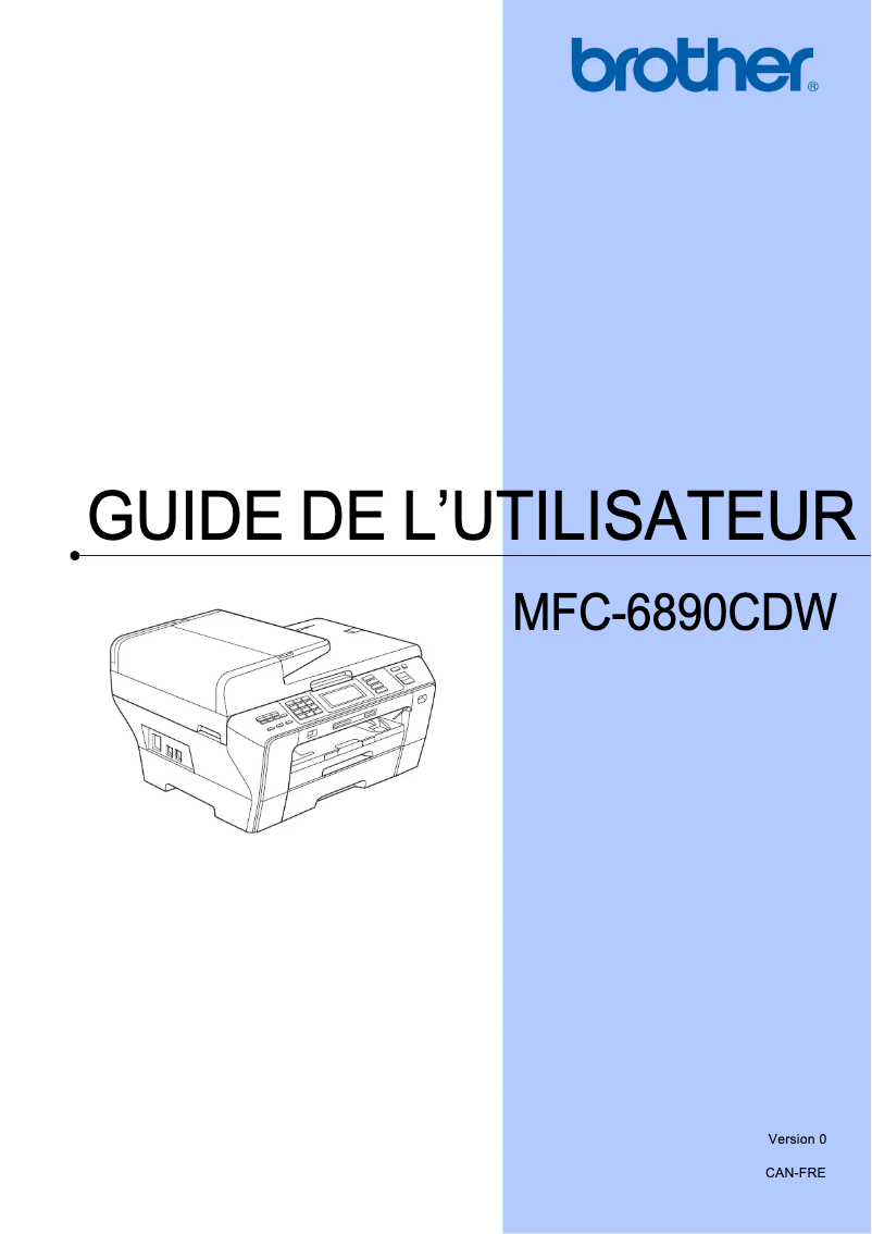 Page n°1 - Manuel utilisateur Brother MFC-6890CDW