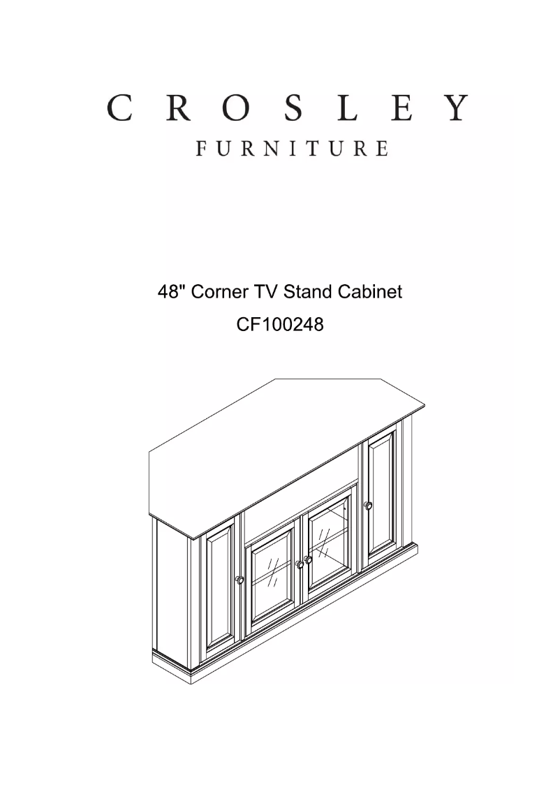 Page n°1 - Manuel utilisateur Crosley Furniture LaFayette Corner TV Stand