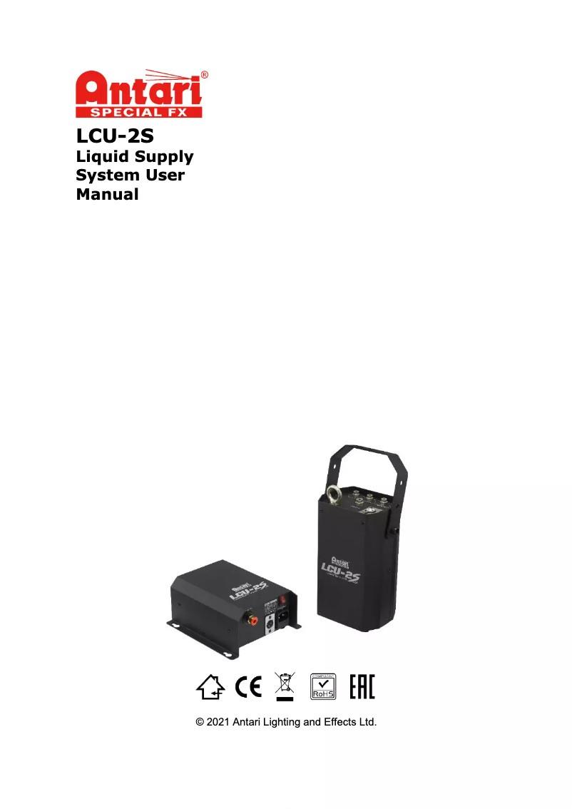 Page n°1 - Manuel utilisateur Antari LCU-2S