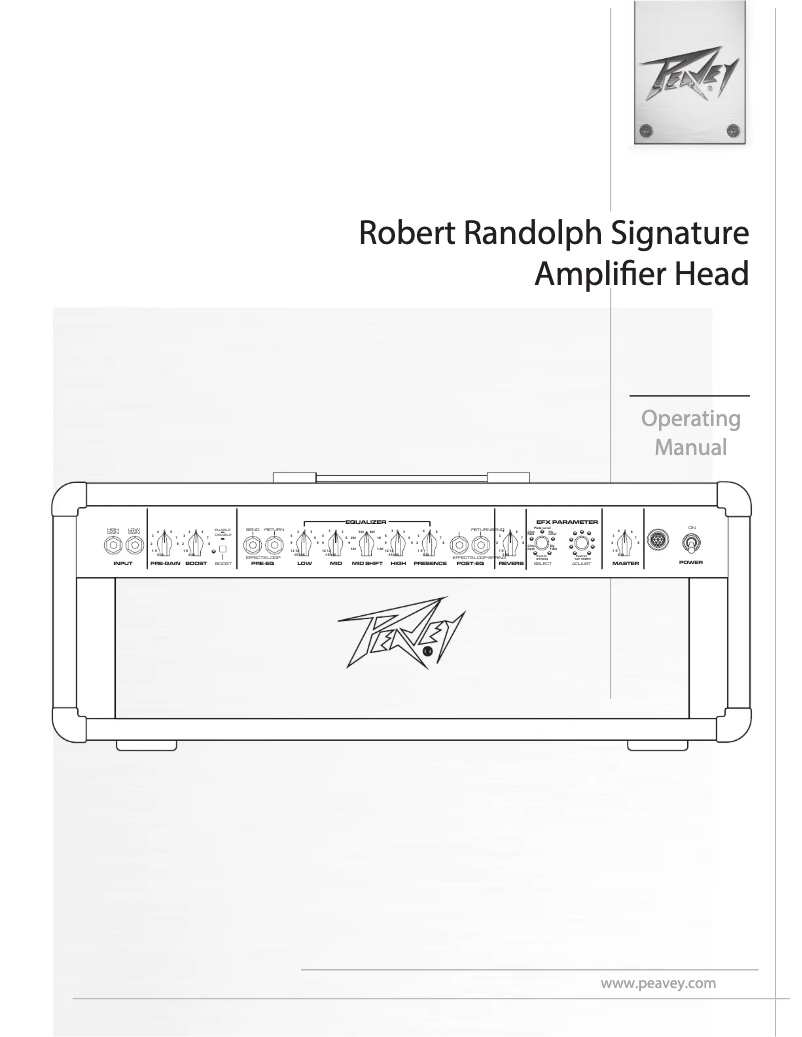 Page n°1 - Manuel utilisateur Peavey Robert Randolph Signature