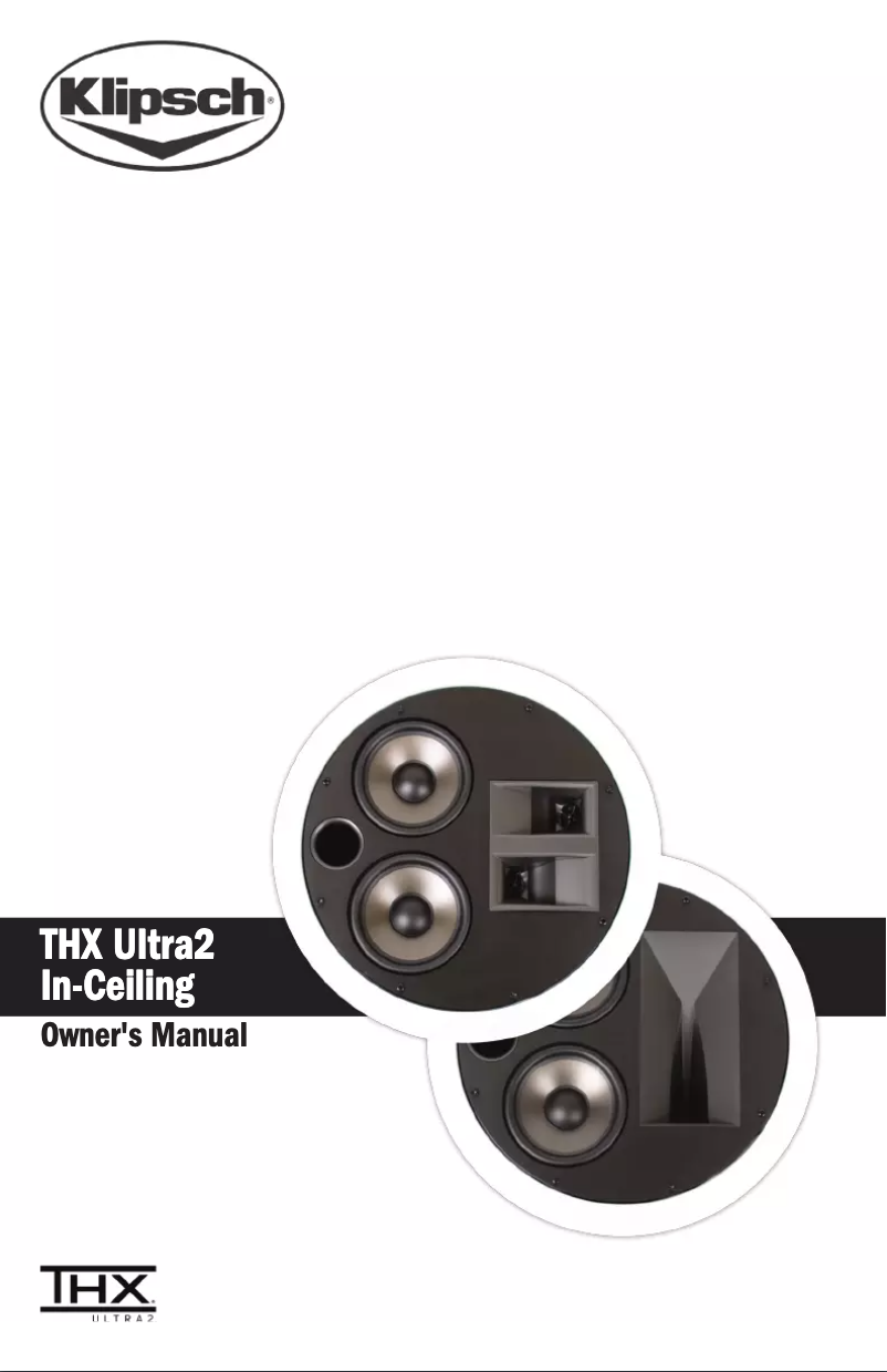 Page n°1 - Manuel utilisateur Klipsch KS-7502-THX